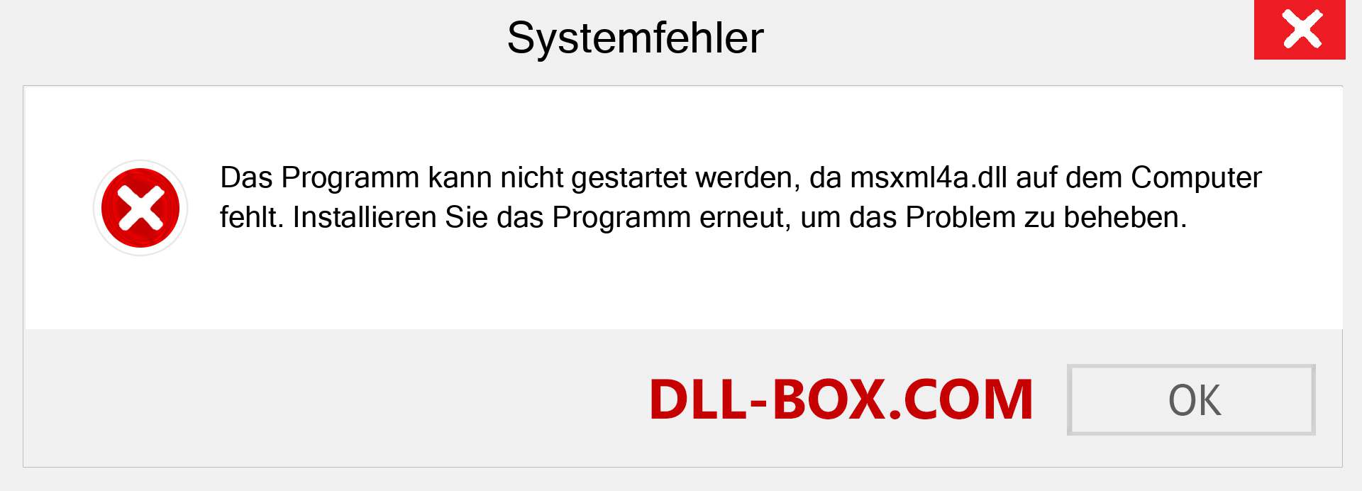 msxml4a.dll-Datei fehlt?. Download für Windows 7, 8, 10 - Fix msxml4a dll Missing Error unter Windows, Fotos, Bildern