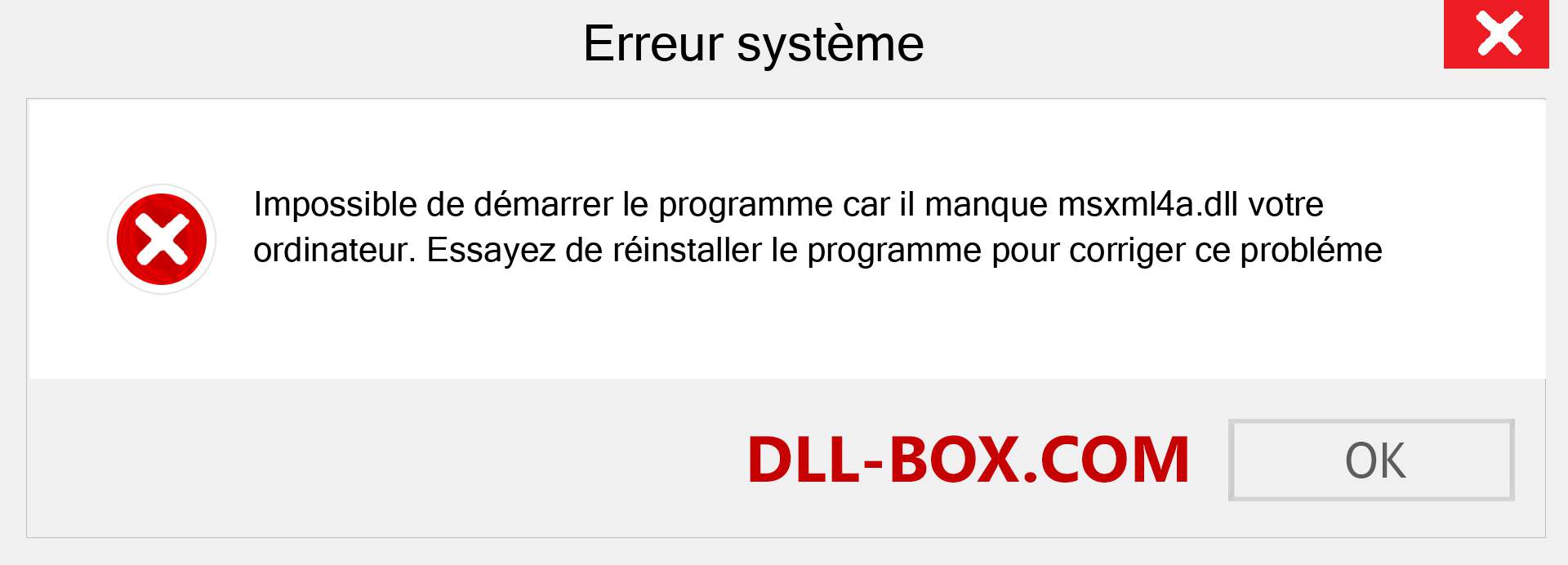 Le fichier msxml4a.dll est manquant ?. Télécharger pour Windows 7, 8, 10 - Correction de l'erreur manquante msxml4a dll sur Windows, photos, images